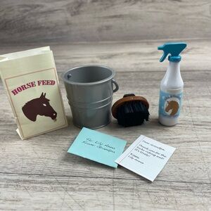 Our Generation Horse Riding Accessories Lily Anna Grandpa Letter Brush Bucket